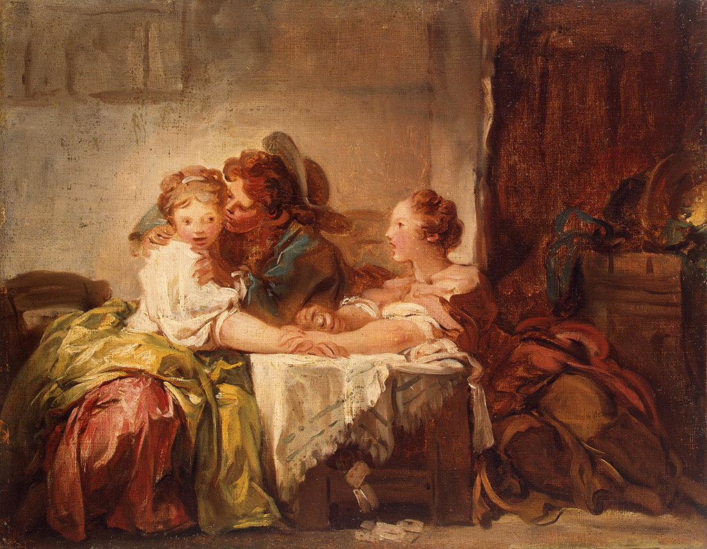 Captured Kiss in Detail Jean-Honore Fragonard